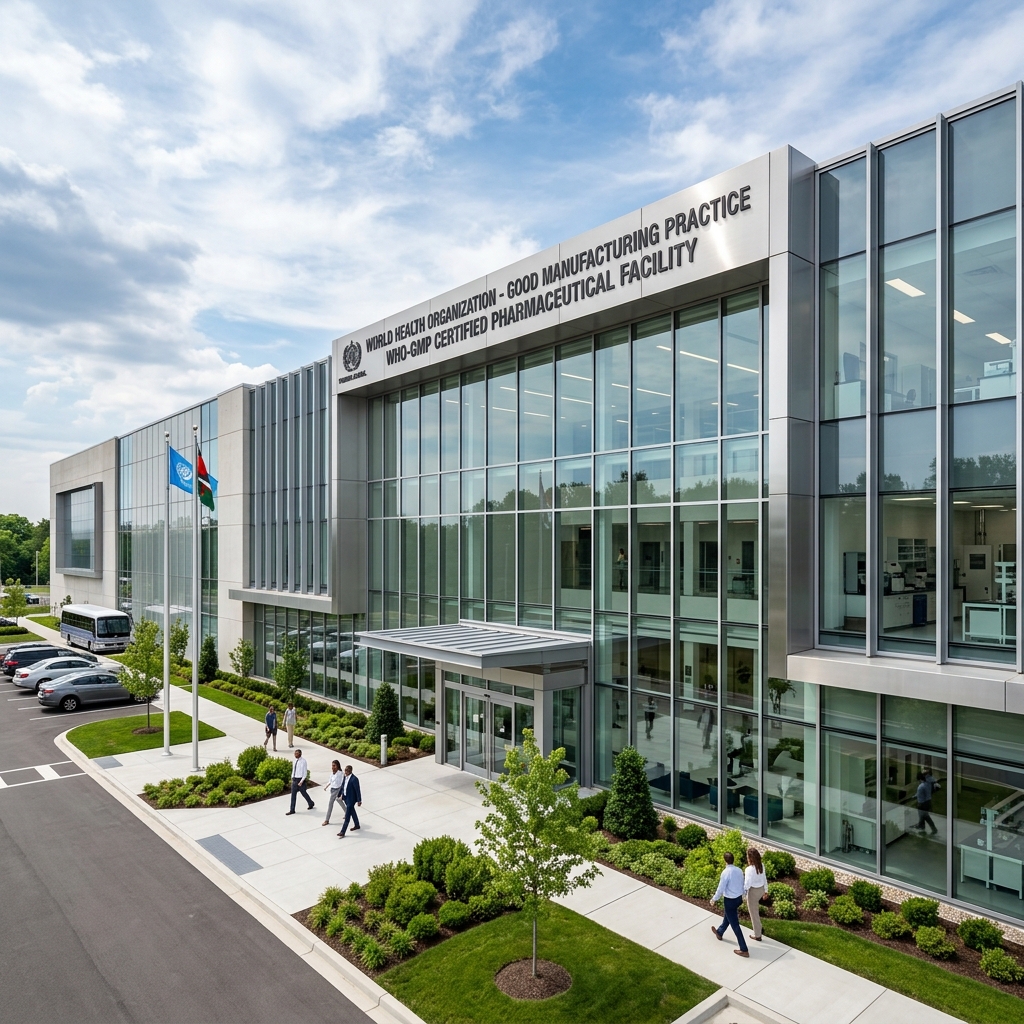 LA Therapeutics WHO-GMP certified manufacturing facility facade